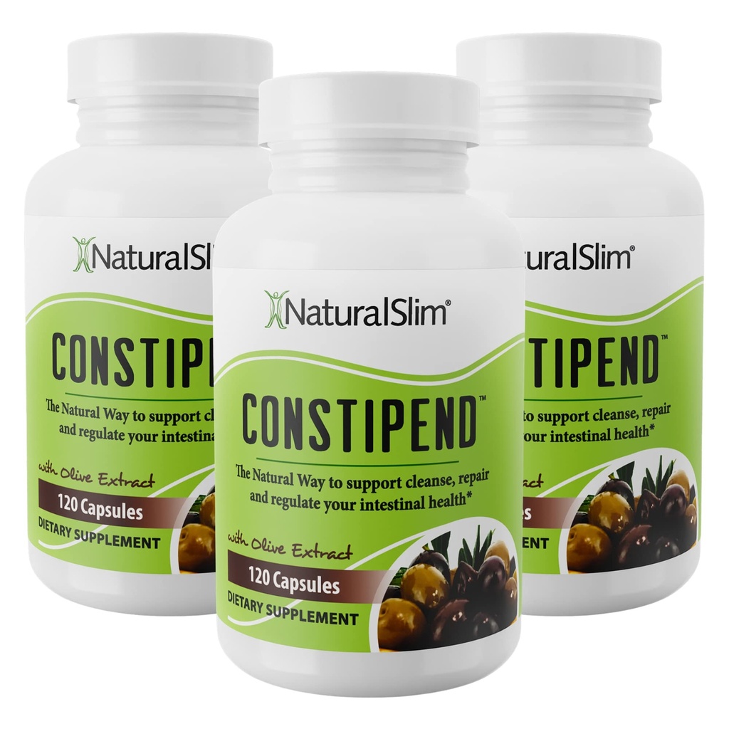 Naturalslim Magnesium Oxide - Förstoppning för förstoppningshjälp, Colon Cleanser & Stool Softeners för kvinnor och män med Magnesium Citrate, Aspartate, & Oliv Extract - 120 Vegetable Capsules 3 Pack