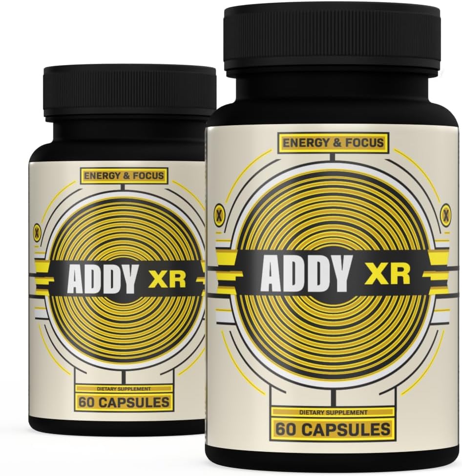 ADDY XR - Adderall Alternative - Luxury Energy Management - Focus & Energy Supplement - High End Brain Booster - Focus, Energy, and Memory Support Vitamiinit - Clean Energy - Sharp Focus - 2 Pack (2)