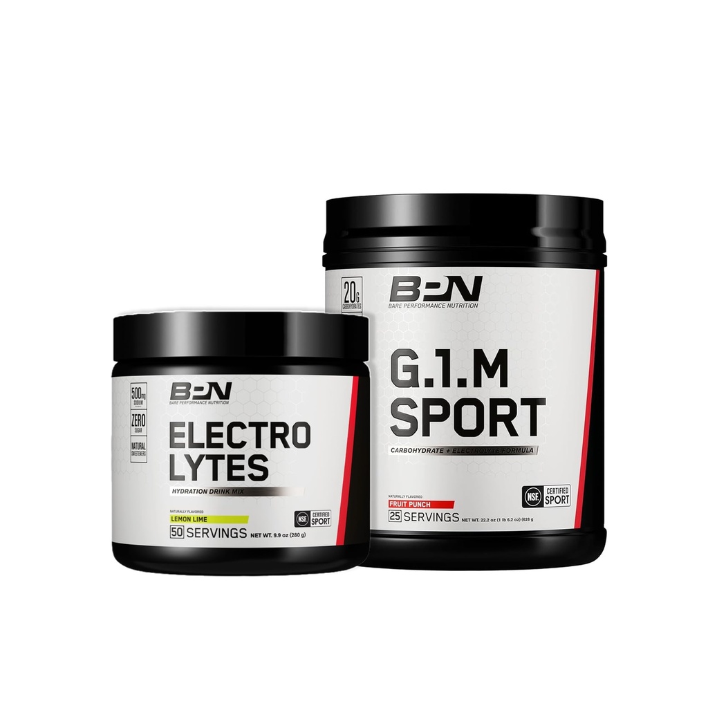 BARE SUORITUSKYKY NUTRITION BPN G.1.M. Go yksi Endurance koulutus polttoaine & Electrolytes Powder Bundle