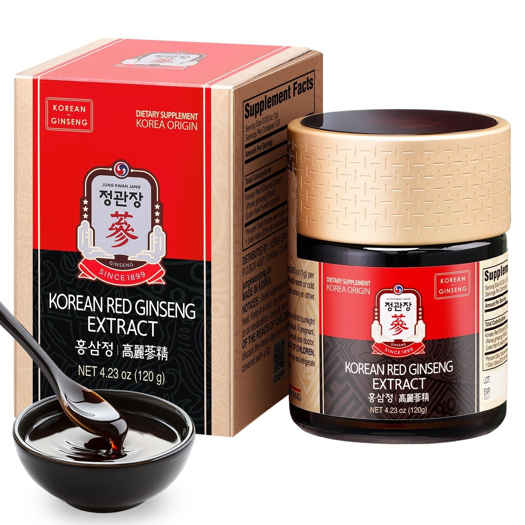 CheongKwanJang KGC [Korean Red Ginseng Tiivisteuute 120g] 100% 6-vuotias Premium Korean Ginseng Juuret, Immuunijärjestelmän Booster, Energy Stamina, Antioksidantteja Terve muisti, Verenkierto