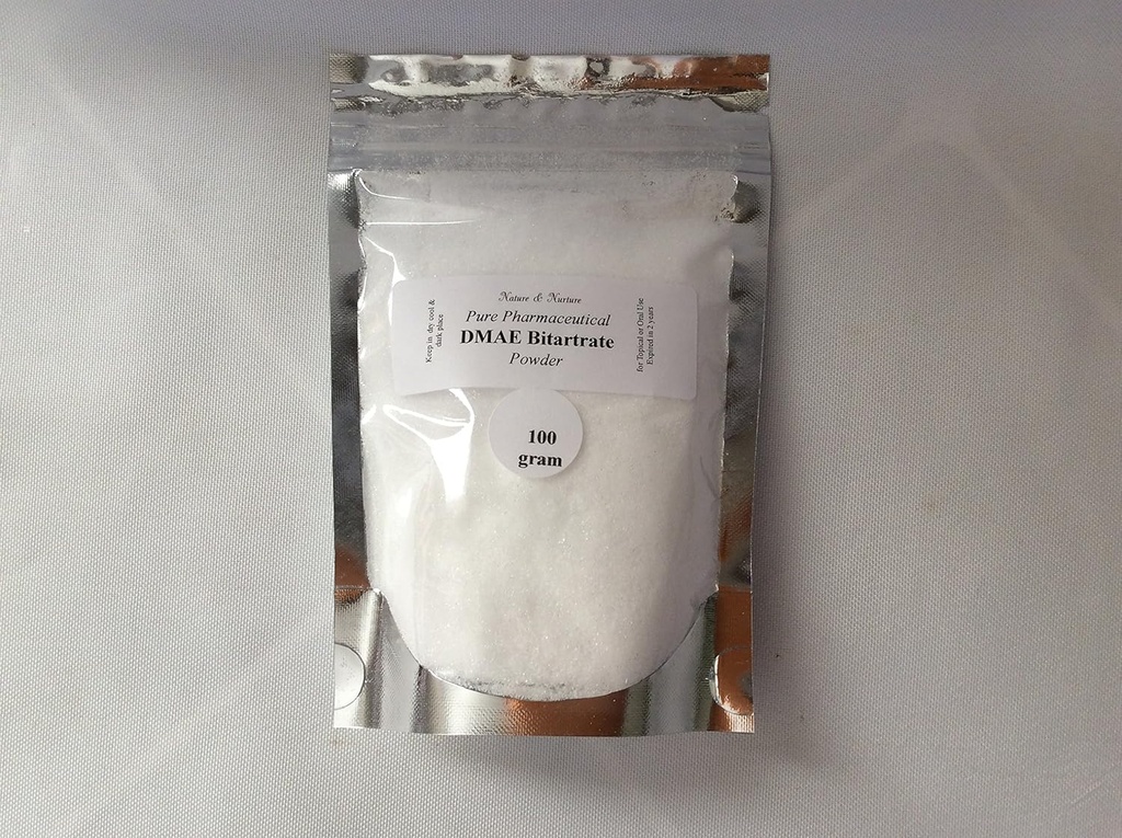 DMAE Bitartraatti Kuiva-aine: Pure(100 g) Ihon kiristys, ryppyjen vähentäminen