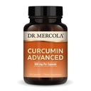 Dr Mercola Curcumin Advanced - 500 mg Curcumin Root Extract - 95% Curcuminoids - För Vision Health, Digestion & Focus - Sustained Release - Non-GMO, Gluten-Free & Soy-Free - 30 kapslar (30 portioner)