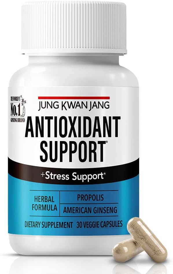 JungKwanJang Antioksidantti tuki Blend - Boost Immuniteetti ja energia Propolis (229mg) ja American Ginseng (143mg), 30 kapselia miesten ja naisten