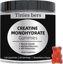 Kreatinmonohydrat Gummies för män och kvinnor 5g, sockerfri Chewable Kreatin för muskelvinst och styrka, ATP Energy, muskelåterhämtning, hjärnhälsa, glutenfri, icke-GMO, 99% Absorbed, 30 portioner
