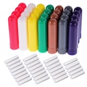 eBoot 28 Setit Essential Oil Aromatherapy Nansaal Inhalaattorit Putket Täytettävä Inhalaattori Stick, 7 väriä, Wicks