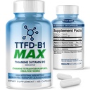 TTFD tiamine B1 Supplement 60Capsules Made in USA- tiamine TTFD B1-vitamiini MAX, High-Potency Supplement for Energy & Focus, Tukee terve hermojen toiminta & yleinen hyvinvointi MaxLife Naturals