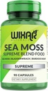 Organic Sea Moss Capsules - Bradock Root Capsules - Irish Seamoss Pills - Vahvempi kuin Sea Moss Gel - Dr Sebi Inspired - Raw Sea Moss Powder - Irish Moss (90 Caps)