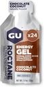 GU Energy Roctane Ultra Endurance Energy Gel, Vegan, Gluten-Free, Kosher och Dairy-Free On-The-Go Sports Nutrition för körning, cykling, vandring eller skidåkning, Chocolate Coconut,24-Count