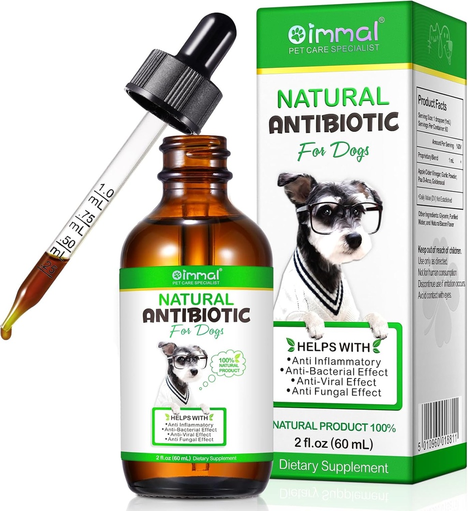Generic Antibiootit koirille, koira Antibiootit, koira tarvikkeet Antibiootit, luonnollinen koira Antibiootit tukee koiran allergia ja kutina helpotus, koiran monivitamiini lemmikki 60 ml / 2 Fl Oz