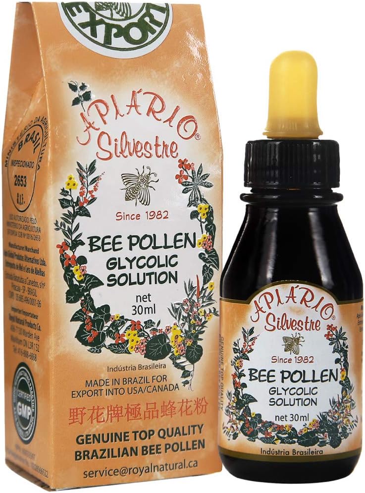 Virallinen jakelija - 1 pullo Apiario Silvestre Brazilian Bee Pollen Liquid Glycolic Extract - ei alkoholisti, vahaton