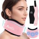Atsuwell Soft Neck Brace Cervical Collar, Justerbar Neck Support Brace med Removable Gel Pack, Återanvändbar Ice Wrap för korrekt hållning, sovande, rosa