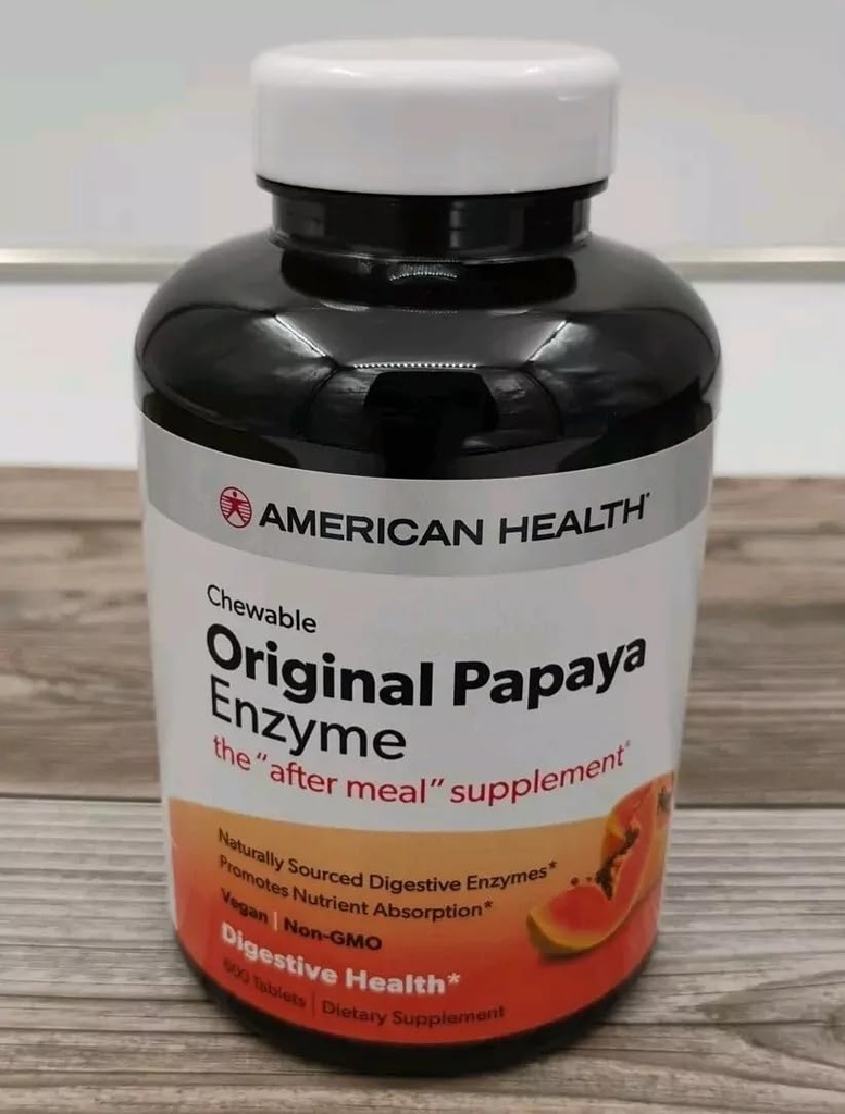 AMERICAN TERVEYS Papaija Enzyme;Alkuperäinen, 600 CT