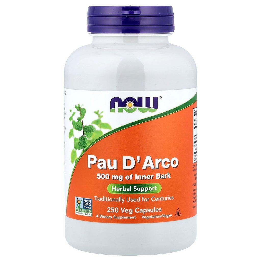 Nyt Foods PAU D' Arco, 500 mg, 250 Veg kapselia