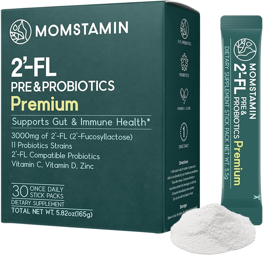 MOMSTAMIN HMO(Human Milk Oligosaccharides) Super Prebiootit ja probiootit naisille, Miehet: Immuuni digestiivinen täydentää HMO Probiootit ...