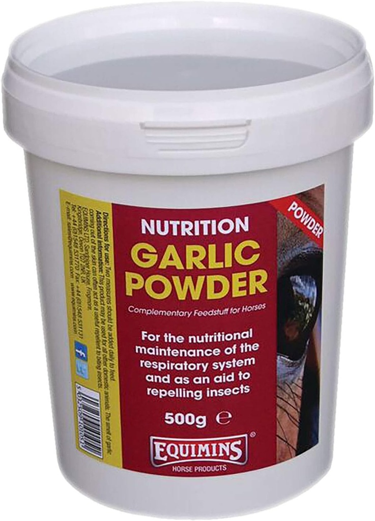 Valkosipuli jauhe täyte pussi, Equimins, hevosen ravitsemus ja lisäravinteet, 3kg