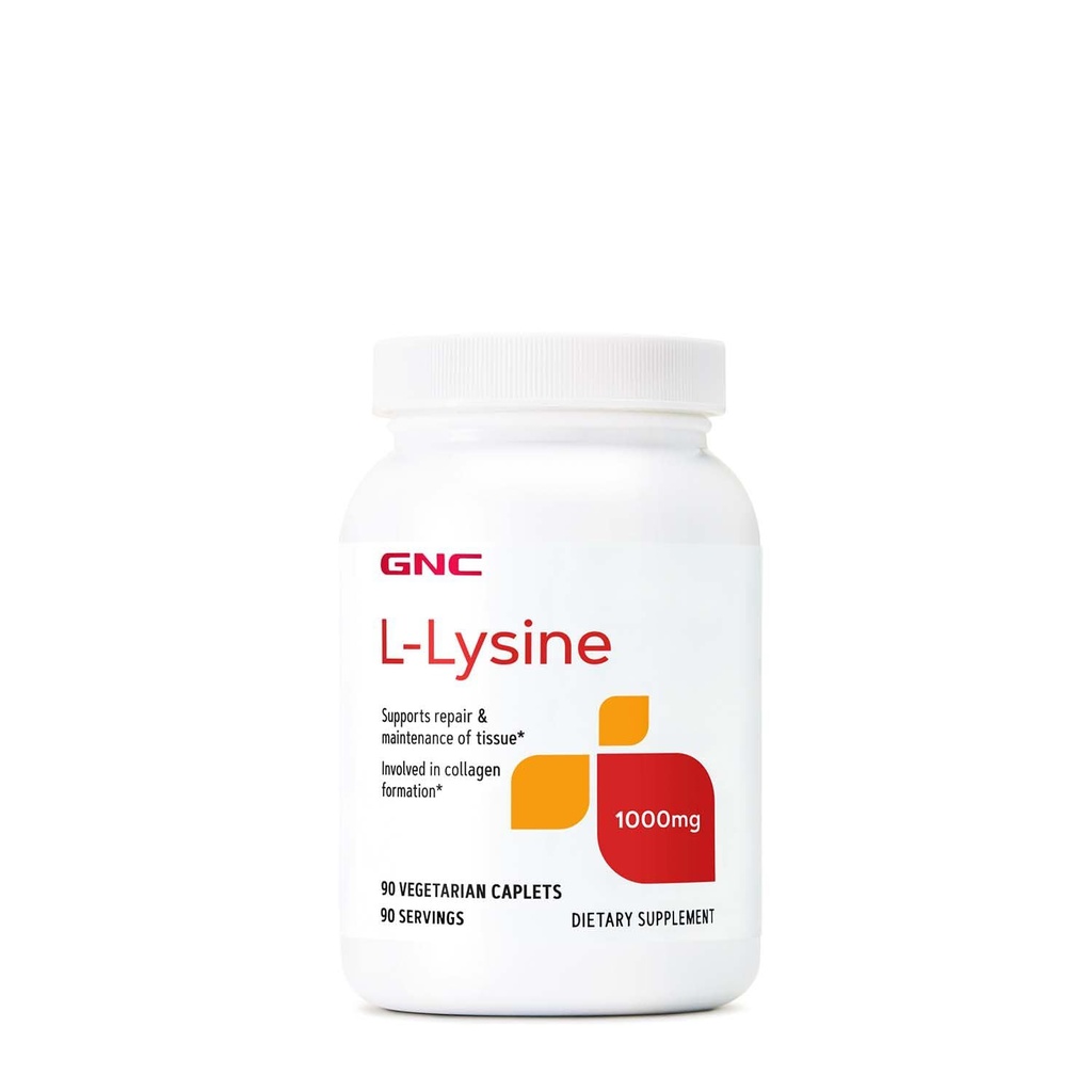 GNC L-Lysine 1000mg - 90 kasvissyöjätabletit (90 tarjoilua)