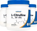 Nutricost Pure L-sitrulliini (Base) Jauhe (600 grammaa) (3 pulloa)