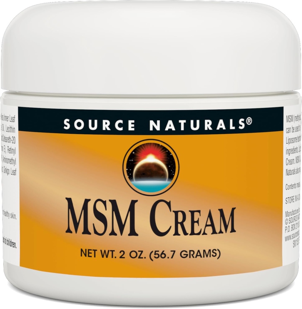 Source Naturals MSM Cream - Sisältää E-vitamiinia ja Ginkgo - 2 oz