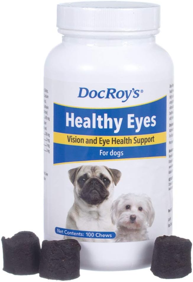 Doc Roys hälsosamma ögon - Vision och Eye Health Support för hundar - 100 ct Chews