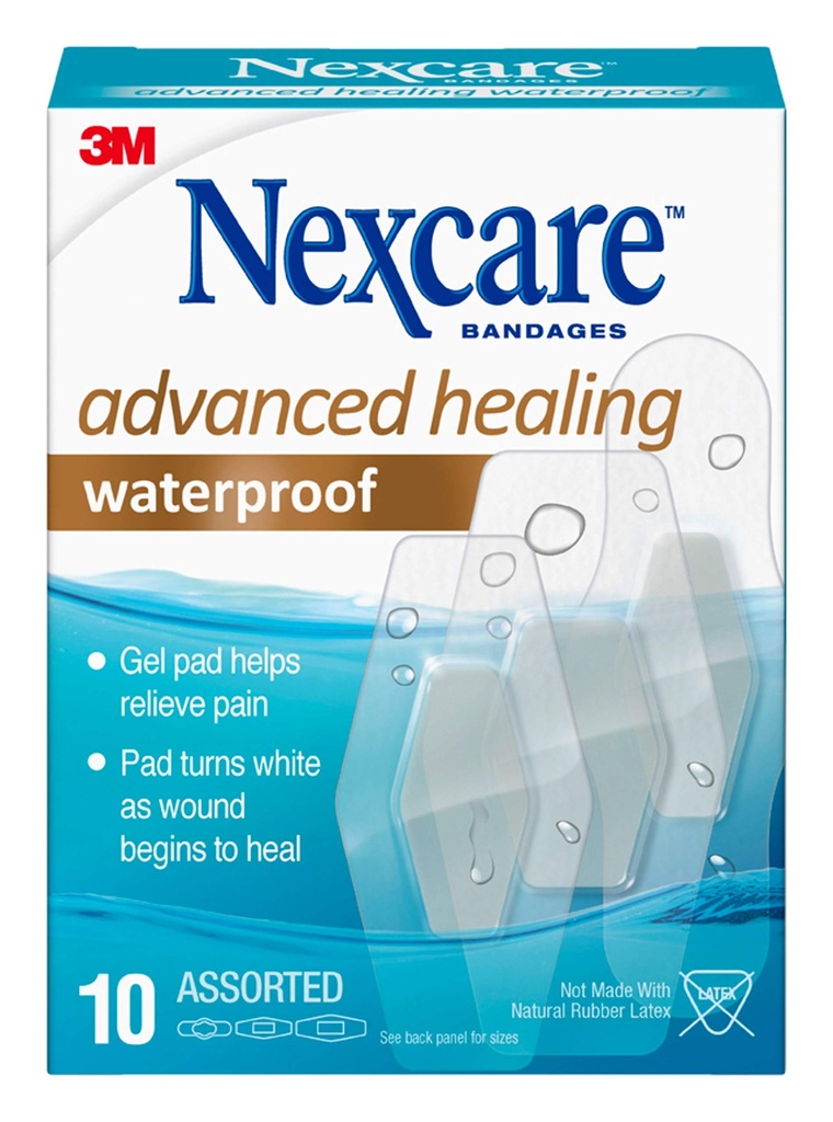 Nexcare Advanced Parannus Vedenpitävät Siteet, Lajitellut koot, 10