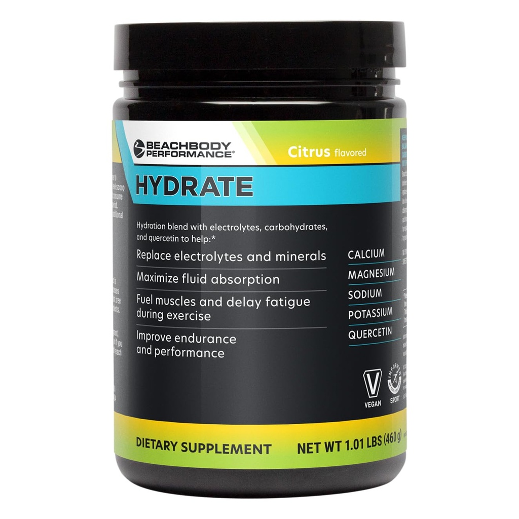BODi Hydraatin suorituskyky Hydraation lisäosa, Quercetin Rikastettu Elektrolyyttijauhe, 4 avain elektrolyyttejä: kalium, magnesium, natrium, kalsium - tukee Endurance & Fluid Balance, Citrus, 40 SRV