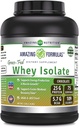 Fantastiska formler Grass-Fed Whey Protein Isolate | 25 Grams Protein Per Servering | 5 Lbs (2,26 Kg) | 5,7 Grams BCAA | Made in USA (5 Lb, Chocolate)