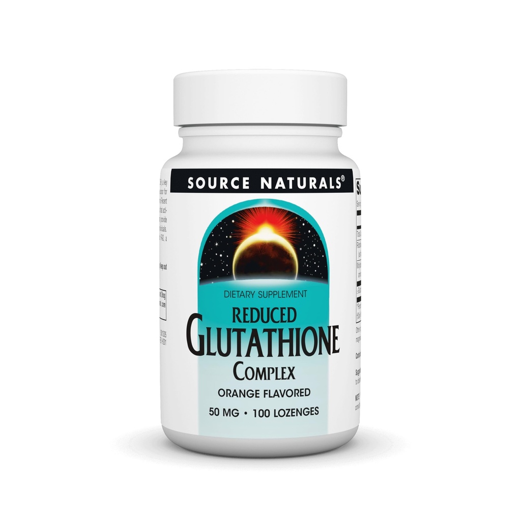Source Naturals Alennettu Glutatione Complex 50 mg Orange Flavored - 100 Lozenges