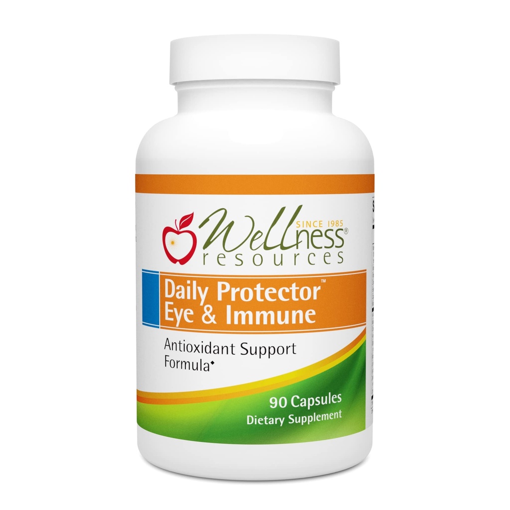 Wellness Resources Daily Protector Eye & Immuuni - Lutein, Lykopeeni, Zeaksantiini, kryptoksantiini, mustikka ja enemmän silmä-, immuuni- ja ihon terveys (90 kapselia)