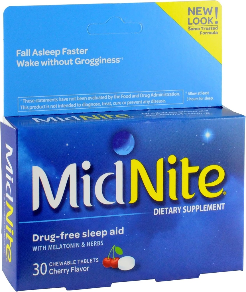 MidNite Natural Sleep Supplement, 30-Count Box (pakkaus 2)