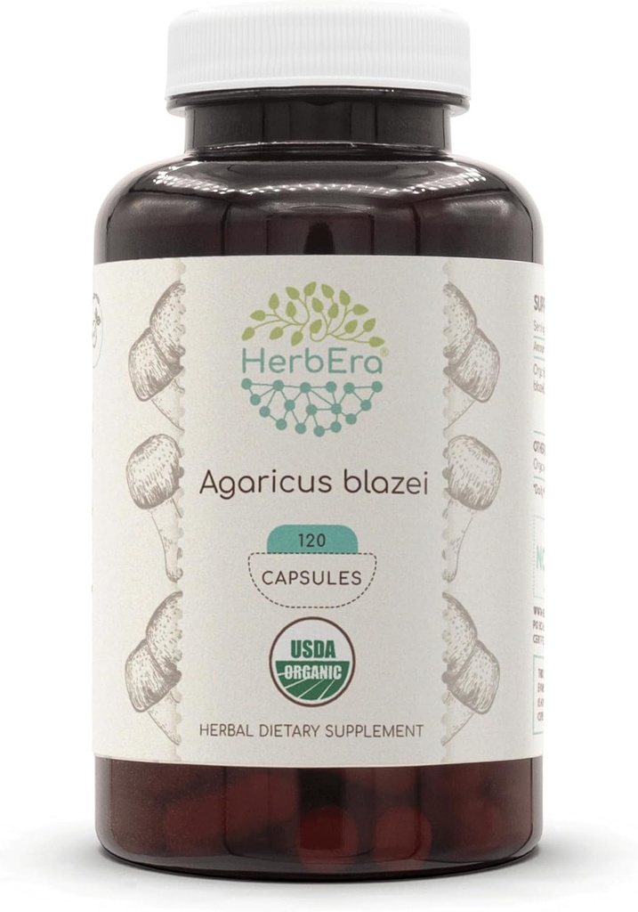 HerbEra Agaricus Blazei USDA Organic 120 kapselia 