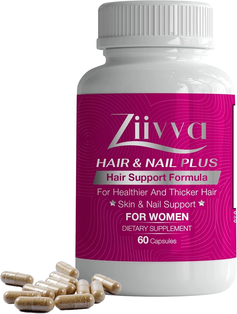 Hår vitaminer för kvinnor - All Natural Vegan Biotin 5000 Mcg kapslar - Hårtillskott för tillväxt och tjocklek - Främja friskare hår, hud, naglar - Hårtillväxt Supplement Formel