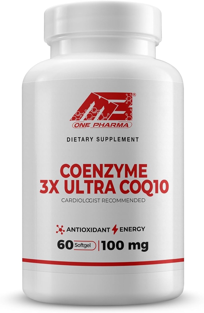 MB One Pharma- COQ10 Supplement (100 mg) 60 Day supply-3x Ultra Superior Imeytyminen, antioksidantti puolustus - Tukee Cellular Energy Production Heart Function-Non-GMO, Gluteeniton, korkea imeytyminen