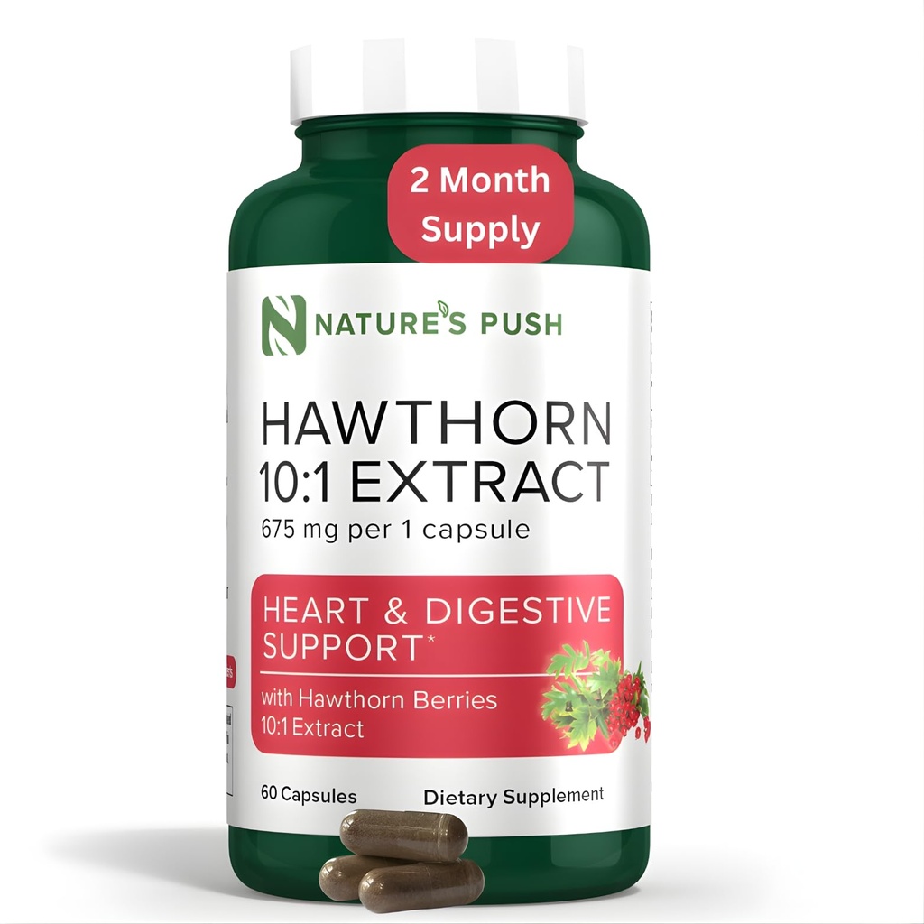 Super Potent Hawthorn Berry 10:1 Pura Kapselit Digestion Heart Health ja Glycemic tuki - Extra Strength Hawthorn Berry kapselit - Ei-GMO vapaa Vegaani GMP USA 2 kuukauden tarjonta
