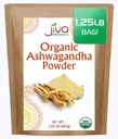 Jiva Organics Ashwagandha Root Powder 1,25 punta (20oz) - Gluteeniton, Intian ginseng, raaka, puhdas, ei-GMO, Lab Testattu ayurvedic Intian jauhe
