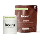 Beam Dream Sleep Powder & Creatiini Bundle, kolmas osapuoli testattu luonnollinen uniapu & Recovery täydentää mikronoitu Creatiini Monohydraatti, makuamaton puhdas Creatiini jauhe lihasvoimaa, energia