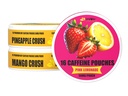 LyvWel 56mg kofeiinienergiapussit ... vaaleanpunainen sitruunamehu, ananasmurska, mango Crush ...