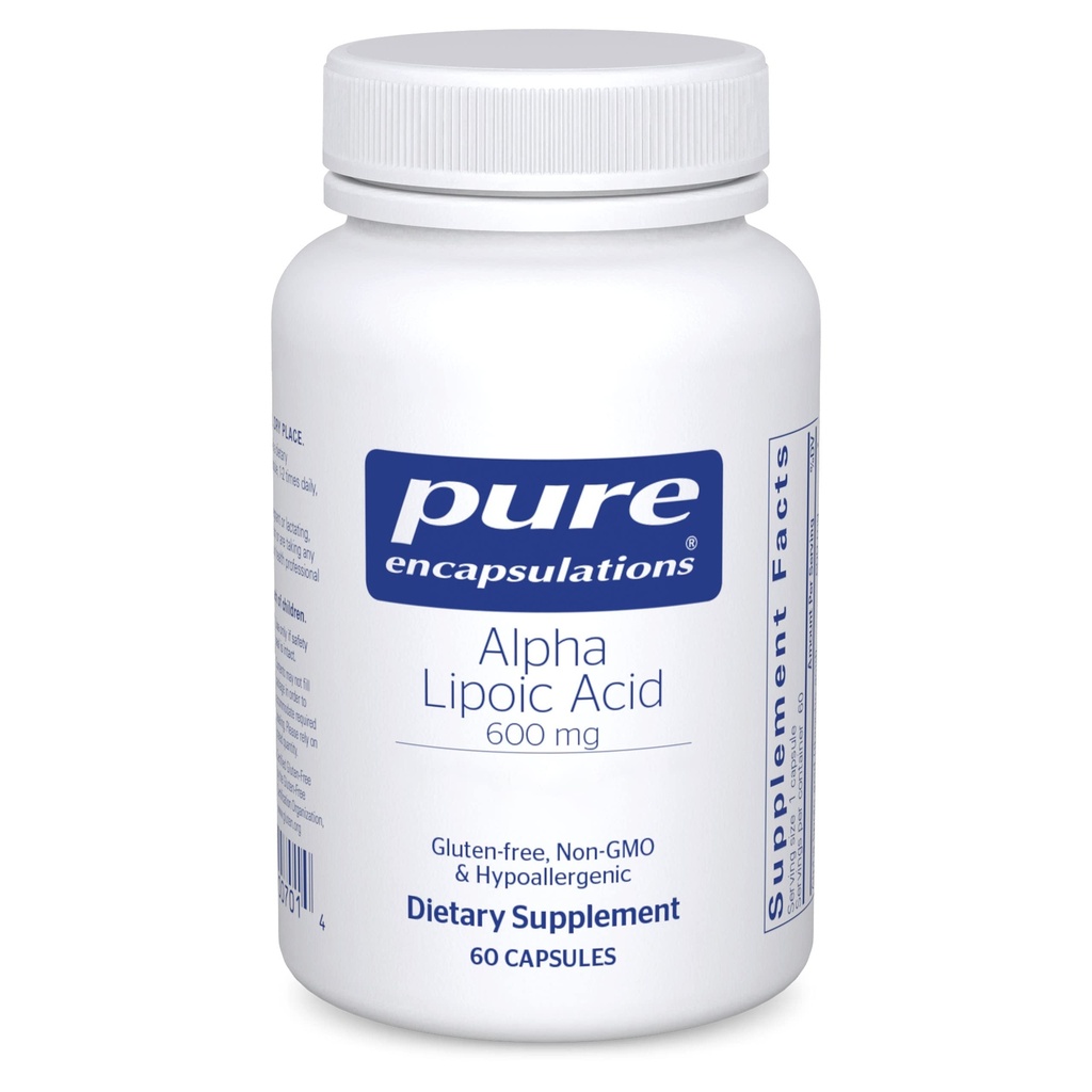 Puhdas Capsulations Alpha Lipoic Acid 600 mg - ALA- täydennysosa maksan tuki, antioksidantit, Hermoterveys, kardiovaskulaarinen terveys ja hiilihydraatteja Tuki - Premium Alpha Lipoic Acid - 60 kapselia