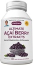 ANDREW LESSMAN Ultimate Açai Berry Uutteet 60 kapselia - Toimittaa standardoitu, anti-oksidant Rich, Beneficial Acai Berry ainesosia. High Potency Blend. Suoja-aineet. Ei lisäaineita