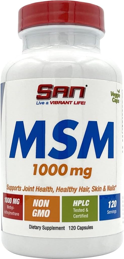 SAN MSM, 1000 mg, 120 kapselia