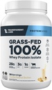 Transparent Labs Grass-Fed Whey Protein Isolat - Naturligt smaksatt, Gluten Free Whey Protein Pulver med 28 g protein per servering och 9 Aminosyror - 30 portioner, Vanilla Peanut Butter