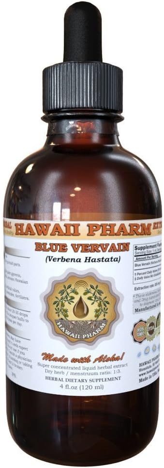 Blue Vervain Liquid Extract, Organic Blue Vervain (Verbena Hastata) Tinktur 4 oz