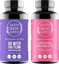 Happy Healthy Hippi Vaginal Probiootit naisille & Siirry Flow Menopause Tuki