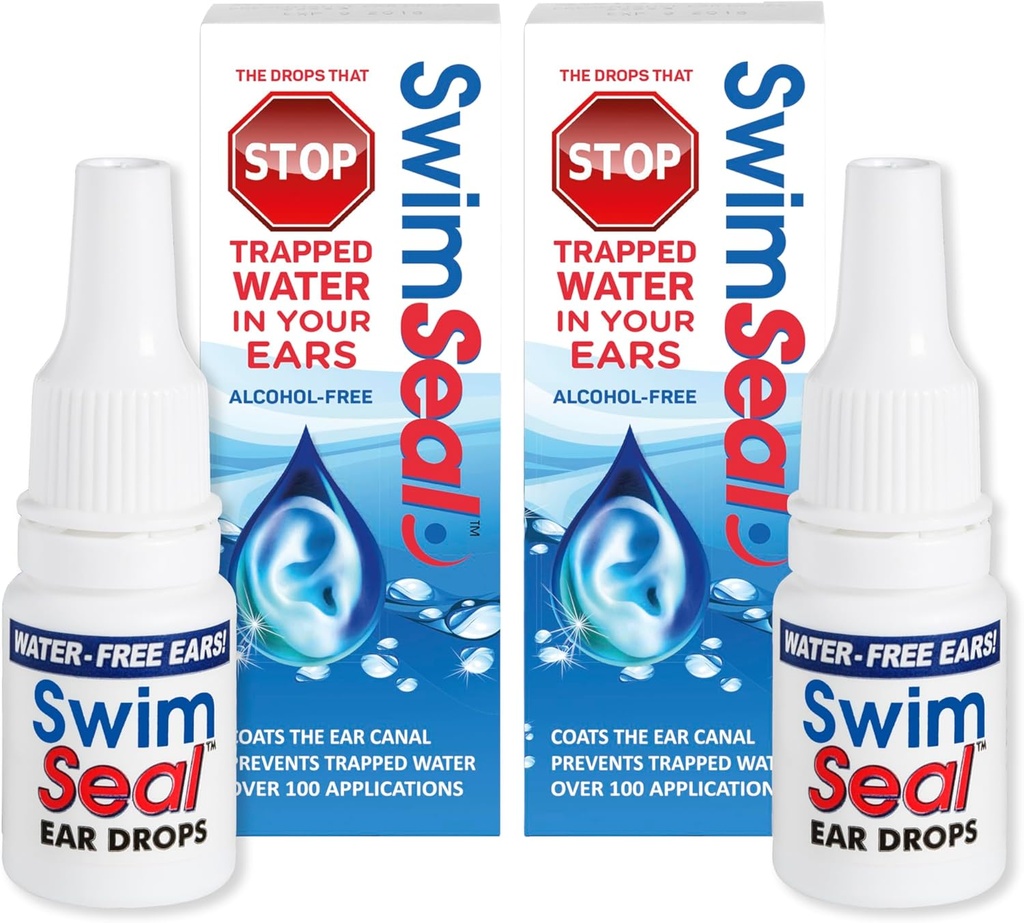 UimaSealTM Kaksoispakkaus Kaikki luonnolliset uimarin korvatipat päivittäiseen käyttöön Enemmän kuin alkoholitippa tai korvatulpat. Ratkaisu korvat kaikille vesille altistuminen kaikenikäisille.