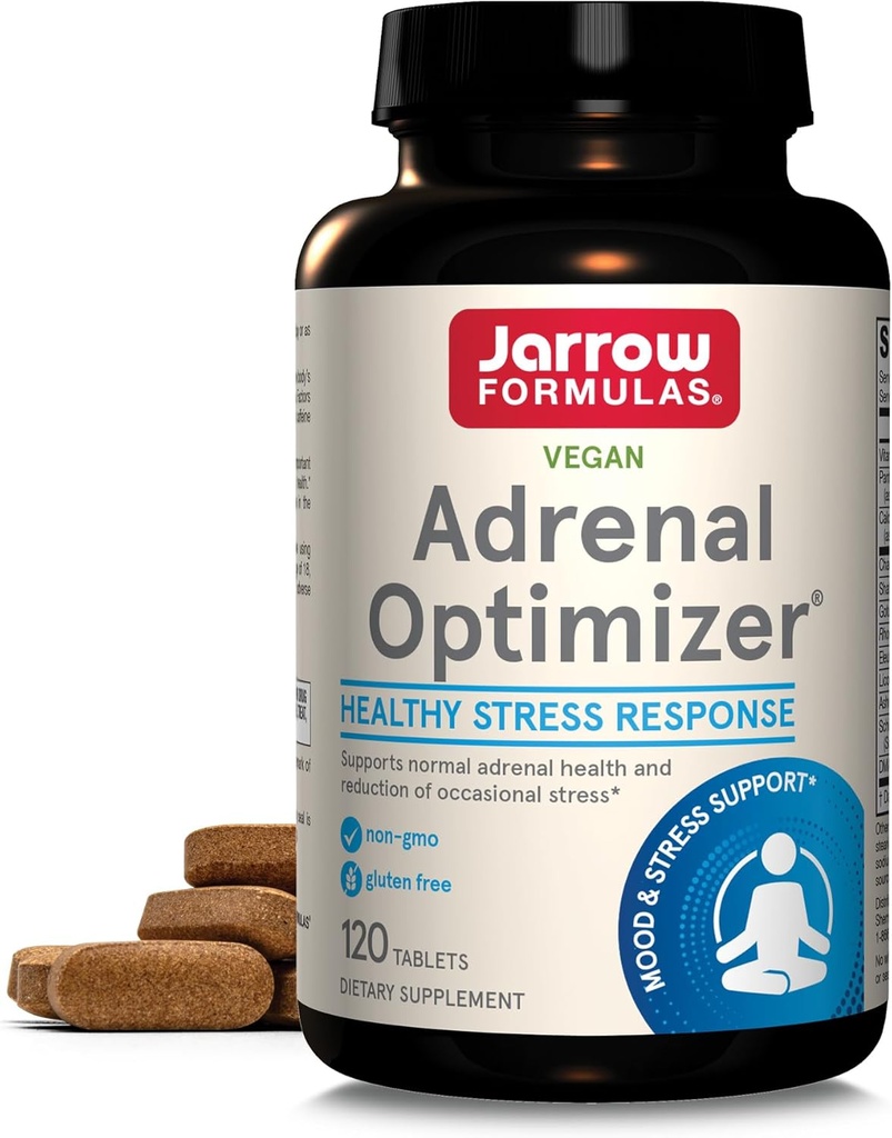 Jaarrow Formula Lisämunuaisen Optimizer - 120 tablettia - Tuet lisämunuaisten terveys, uusiminen ja stressin vähentäminen - Yhdistää 11 ravinteita & Nutraceuticals - 60