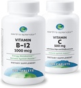 Maan splendor Energy & Immuuni tuki ... B12-vitamiini ja C-vitamiini ruusun HIPS, gluteeniton, ei keinotekoisia värejä tai makuja, tukee energian aineenvaihdunta & antioksidantti terveys miehille & naisille