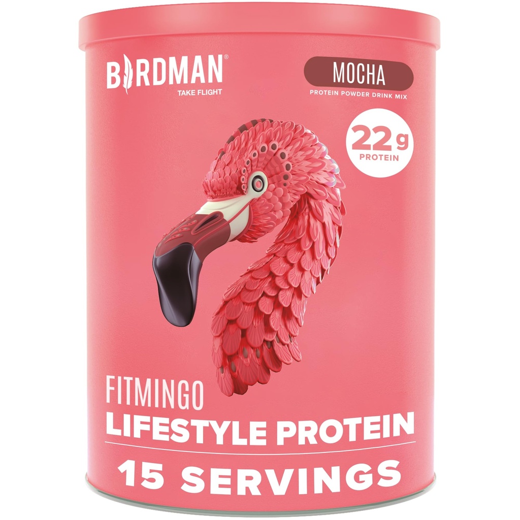 BIRDMAN Fitmingo Vegan Protein Powder with Inositoli, Collagen Boosters, Hyaluronic Acid and Vitamiines ...