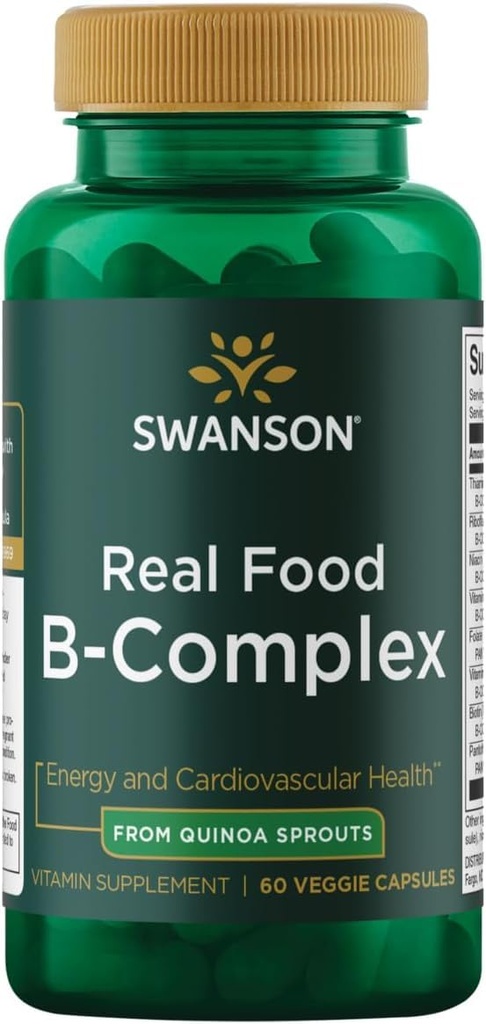 Swanson Real Food B-vitamiini-Complex 60 Veg kapselit