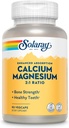 SOLARAY Calcium Magnesium Supplement, Magnesium & Calcium Supplements for Women and Men, 2:1 Ratio, Bone Health & Strength, Vegan, High Absorption, 60-dagars garanti, 22 portioner, 90 VegCaps