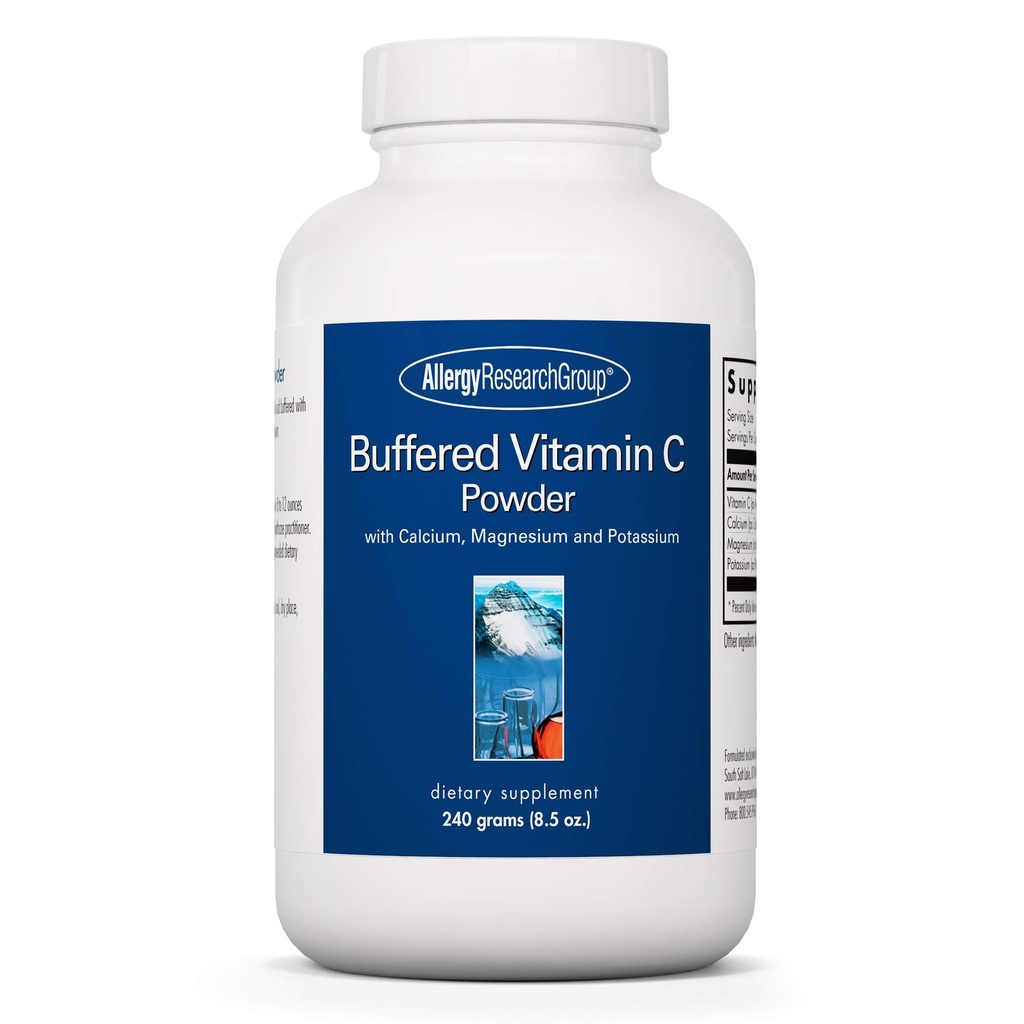 Allergiforskningsgrupp - Buffered Vitamin C Powder - Antioxidant, Immune, Calcium/Mag/K - 240 g (8,5 oz)