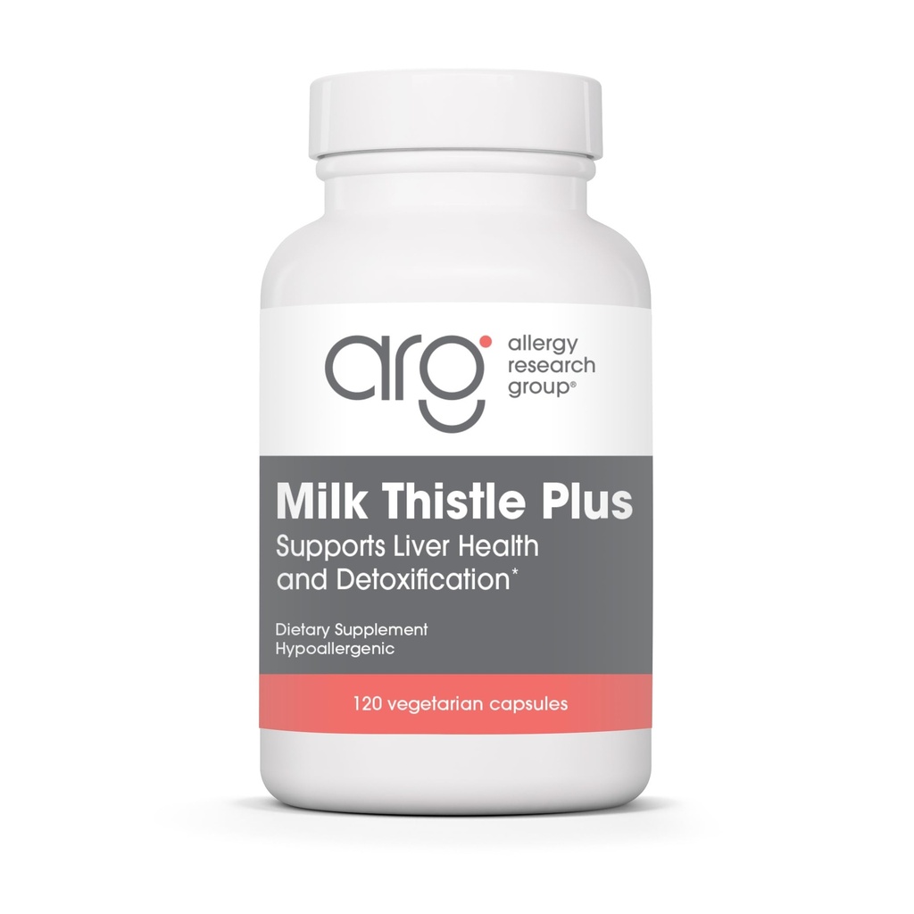 Allergia tutkimus Group Milk Thistle Plus täydentää - Maksan terveys tuki, maito Thistle, Voikukka, Detox, Cleanse, kasvissyöjä kapselit - 120 Count